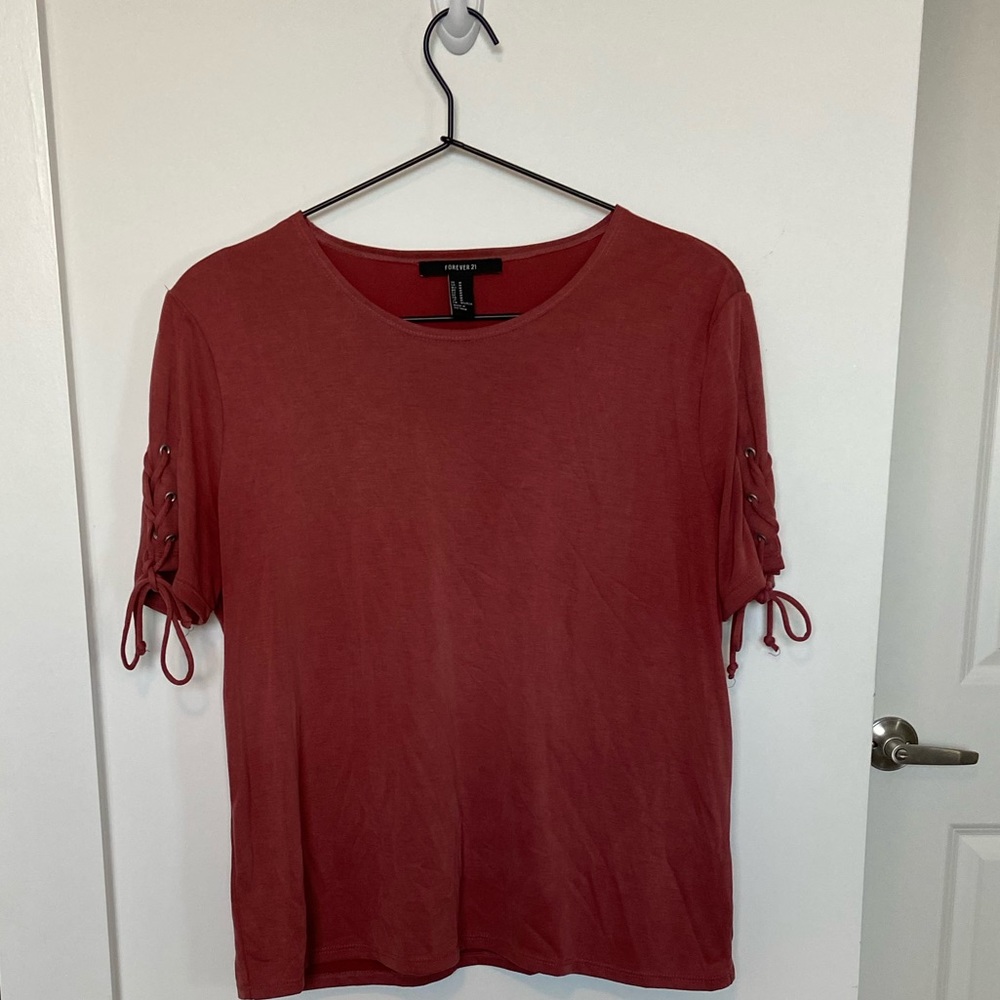 Forever 21 rust orange shirt